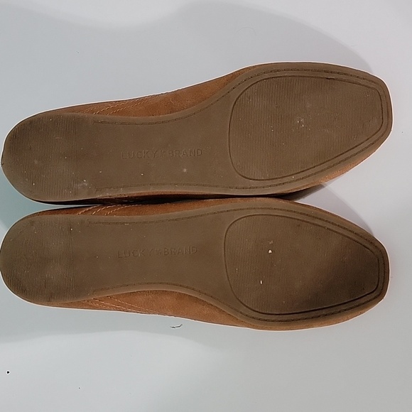 Women's Lucky Brand Alba Ballet Flats, Brown, Size 6, Pre-owned - Picture 15 of 15